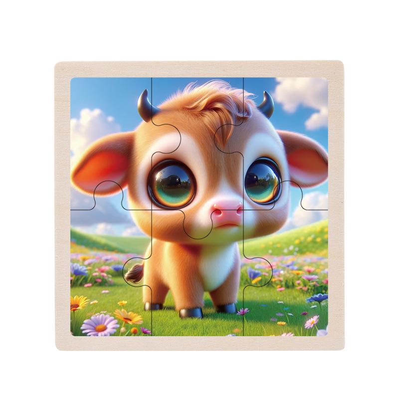 Wooden Educational Jigsaw Puzzle for Toddlers, Ages 1-5