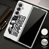 Punk Dark Aesthetic Skull Case For Samsung Z Flip 8 7 6 5 Luxury Plating Leather Skin Folding Phone Cover For Galaxy Z Flip8 Flip7 Flip6