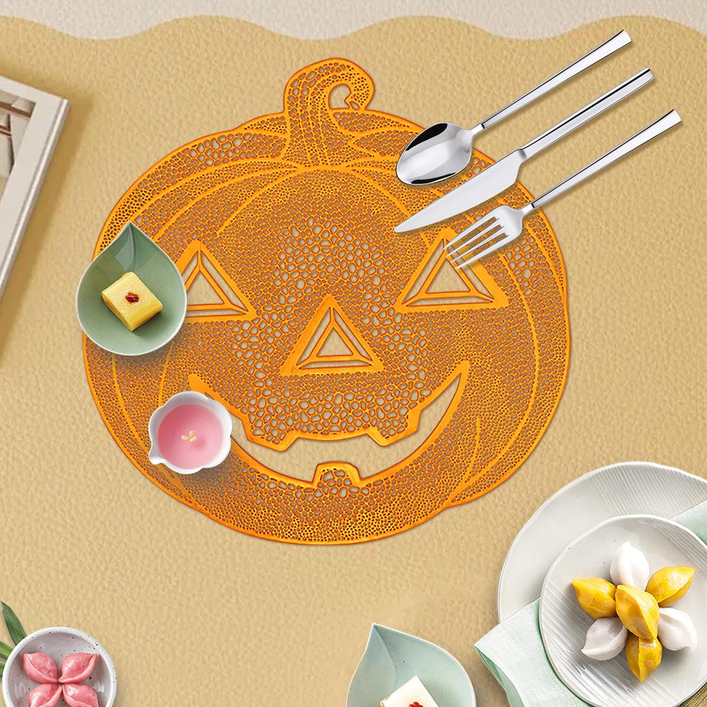 Halloween Placemat Household Heat-resistant, Waterproof,insulation Mat,  And Easy To Clean
