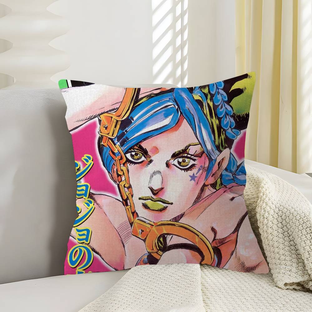 JOJO Bbizarre Aadventure Anime Pillow Cover for Bedroom Room and Living Room Sofa Decorative Cushion Cover