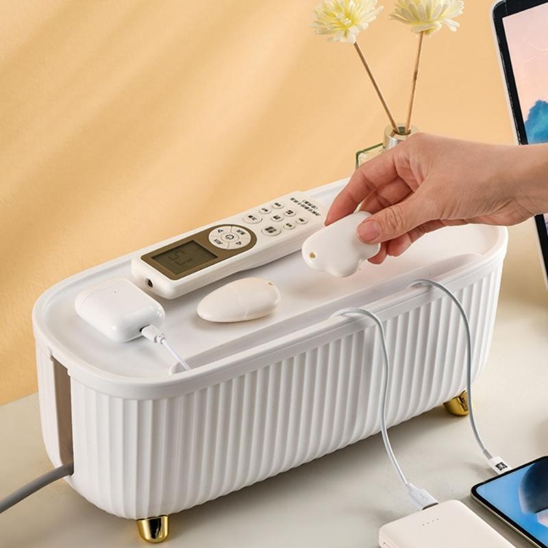 Stylish Cable Organizer Box For Living Room Bedroom Desk Router Board Bracket Large Capacity Socket Storage Case