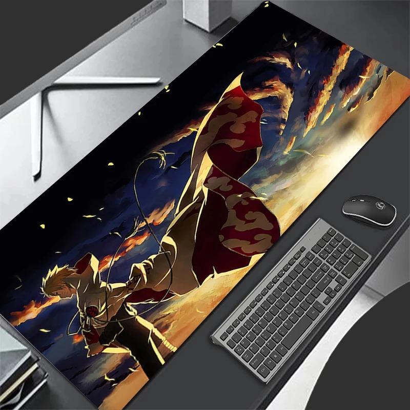 Black Chain Cool Mouse Pad Laptop Japan Anime Keyboard Rug XXL N-narutoS U-uzumakiS Non Slip Mousepad PC Gamer Cabinet Desk Mat