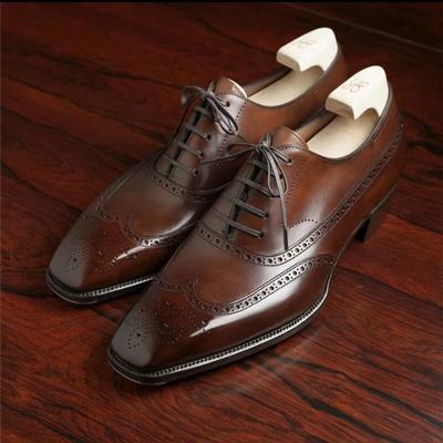 Fashion Gentleman Business Dress Shoes Men Shoes Black Brown Retro Casual Office Business Block Party Shoes PU Size 38-48 Men Shoes