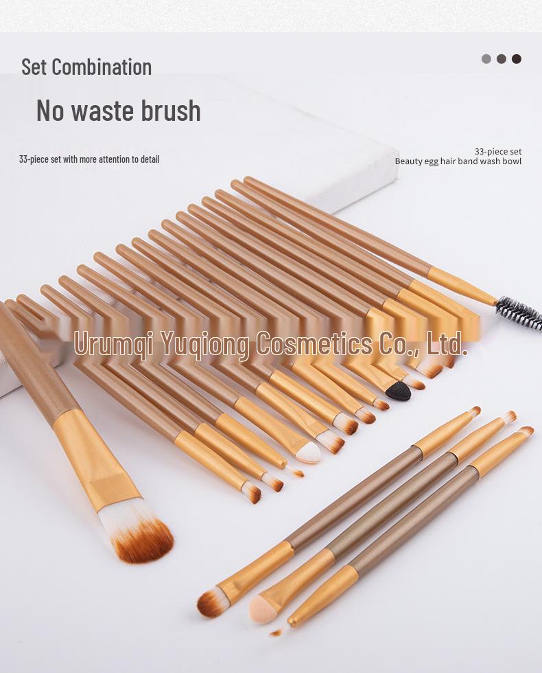 33-Piece Makeup Brush Set with Super Soft Beauty Sponge and Eyeshadow & Foundation Brushes