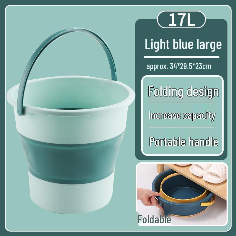 Portable Folding Water Bucket: Large Laundry, Car Trash, Wash & Fishing Use