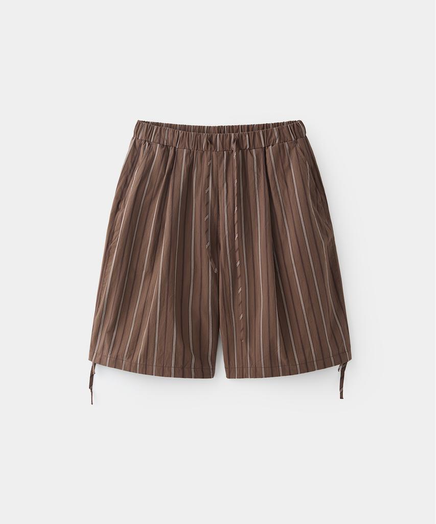 LIKE A MODS Striped Resort Half Pants_Brown