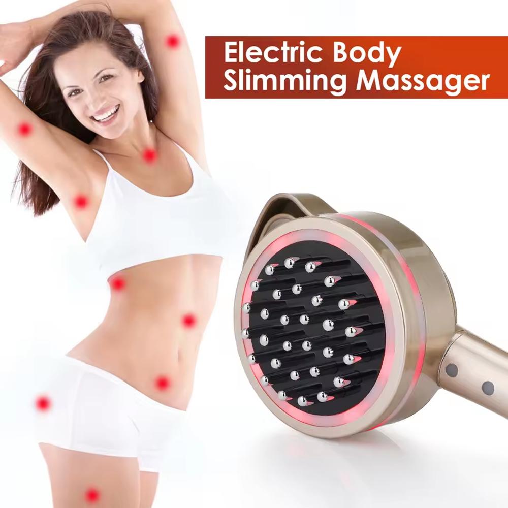Electric Meridian Brush Body Slimming Heating Scraping Massage Anti Cellulite Fat Burner Micro-current Guasha Lymphatic Drainage