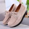Mom shoes comfortable fashion women's single shoes casual flat hollow high heel women's shoes large size