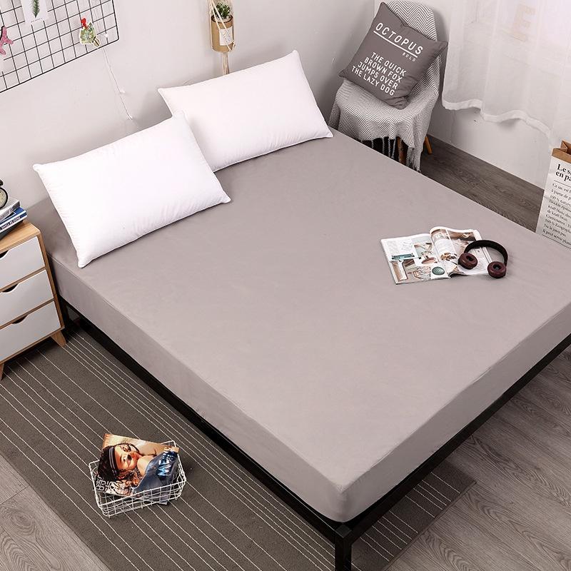 

Soft Lightweight Fitted Sheet Solid Color Mattress Protective Cover For Cozy Sleeping Gray,91x190x25cm