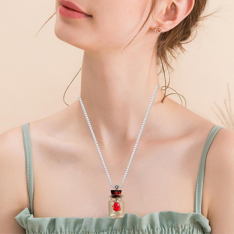 Ghost In A Bottle Pendant Necklace Halloween Necklace For Women Halloween Jewelry The Adopt A Ghost Necklace Little Ghost