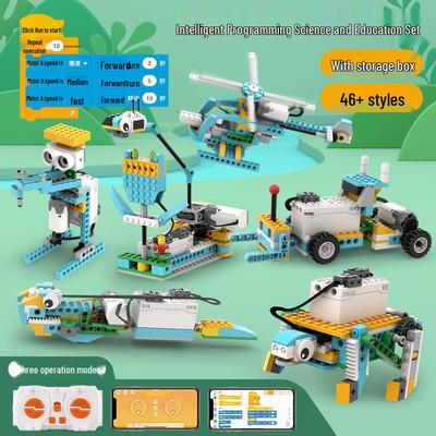 Kit de Robotique STEAM WeDo 2.0 Compatible LEGO: Blocs éducatifs programmables et imbricables et plans d'enseignement