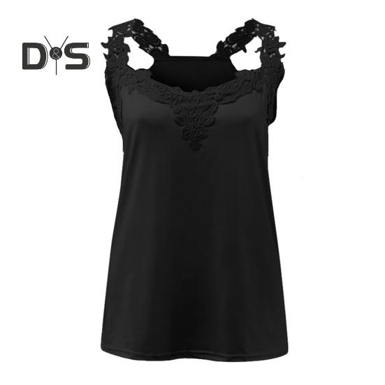 Dámská vesta s výstřihem do V, bez rukávů, krajkové tílko na ramínka, jednobarevná, volný střih, ležérní styl, letní vesta pro každodenní nošení