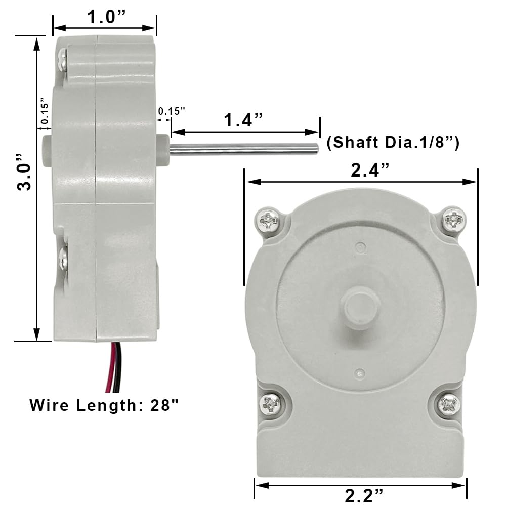 EAU63103204 Refrigerator Evaporator Fan Motor Replacement for LG, Kenmore Refrigerator Part, 12V DC Freezing Fan Motor Replace ODM-001F-44,