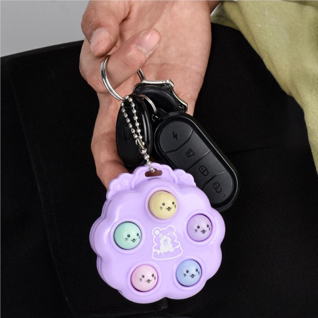 Hamster Decompression Toy Keychain Adults Children Interesting Playing Prop Pressure Reducing Toy Keyholder Keyring Plaything
