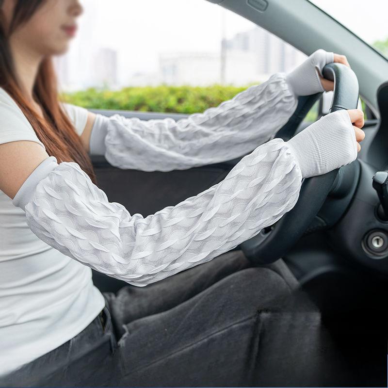 Sunscreen Sleeves for Women, UV Protection, Arm Guards, Arm Sleeves, Summer Driving, Mesh Gloves, Thin Design, Lace Ice Sleeves, Loose Fit