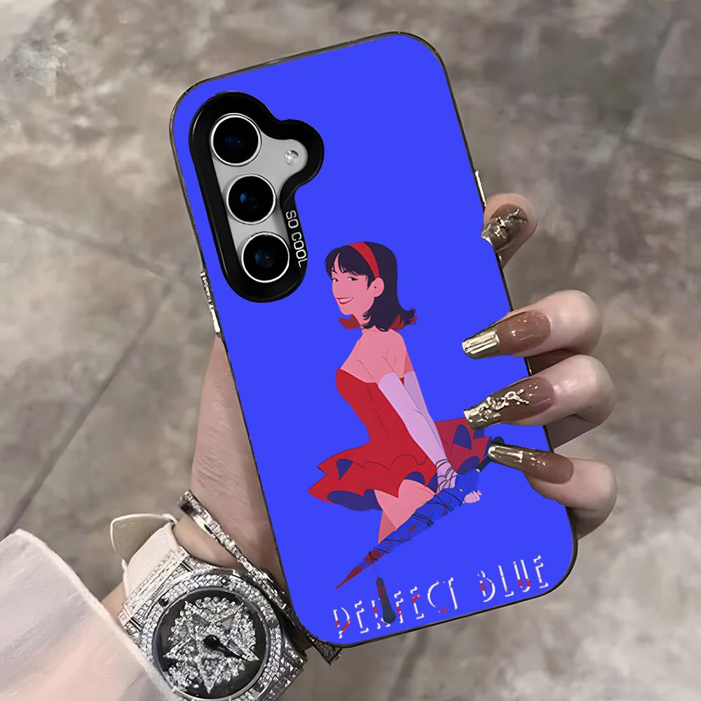 

Perfect Blue Phone Case For Samsung S25 Ultra S23 S22 S21 S20 Ultra Plus S24 Fe A54 A55 Color Silver Cover Samsung S25 Ultra