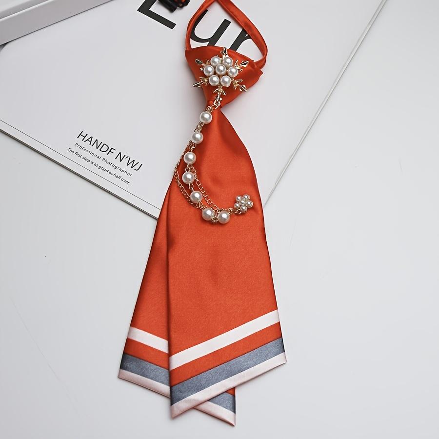 1Pc Of Beaded Tie With Double-Layered Design Suitable For Casual Street Style Personalized Parties  And Everyday Wear