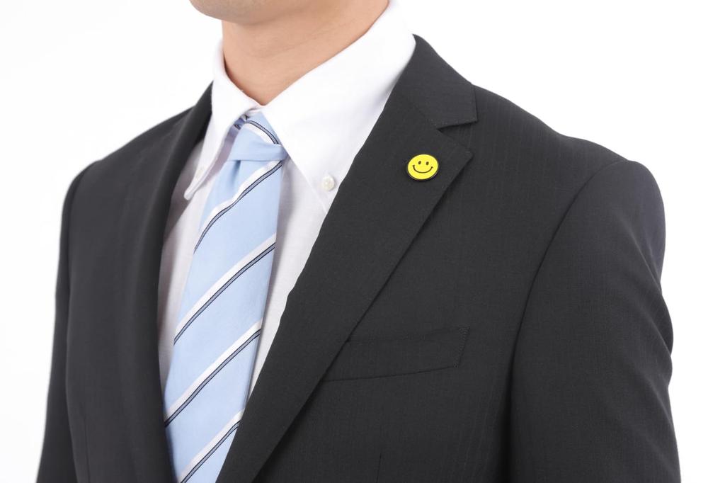 Cute Smiley Face Pin Badge with Butterfly Clutch, Alloy, C0077