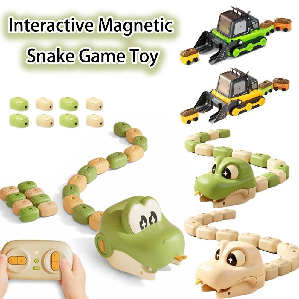 Sound and Light Magnetic Snake Game Toy Remote Control Competitive Snake Game Indoor Family Games