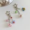 Adorable Ice Cream Design Crystal Phone Lanyard Green Pendant Keychain Gift Unisex Ice Cream Cup Keychain for Her