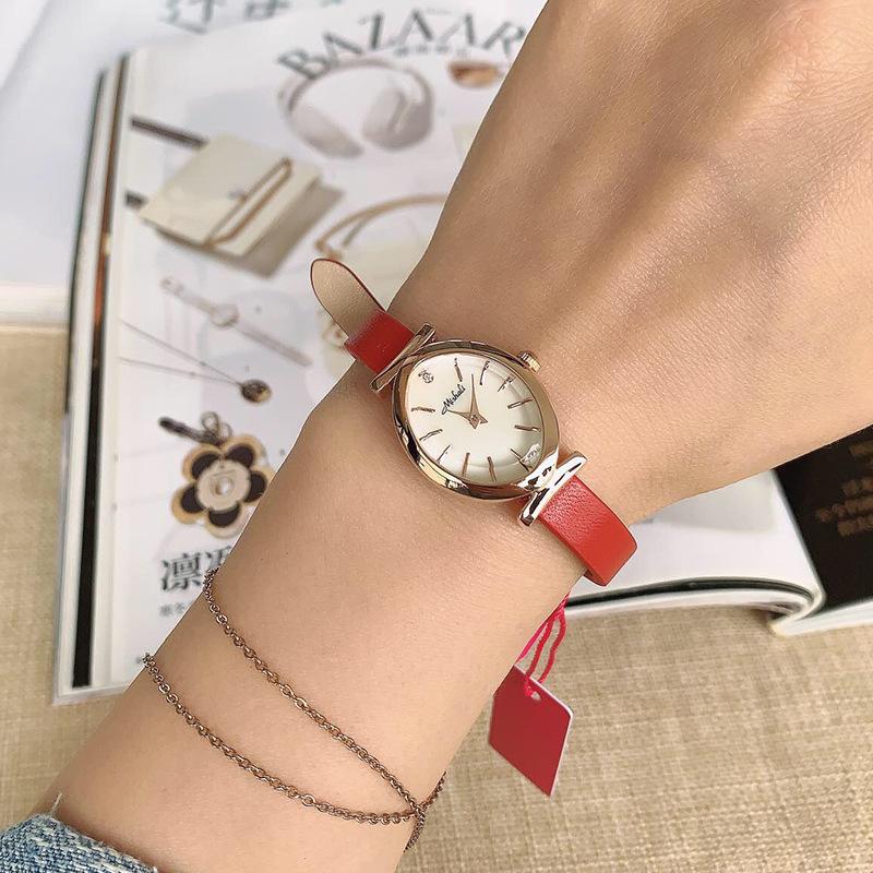 Small Dial Fashionable Retro Women'S Watch Fritillary Dial Simple Horse Eye Women'S Watch