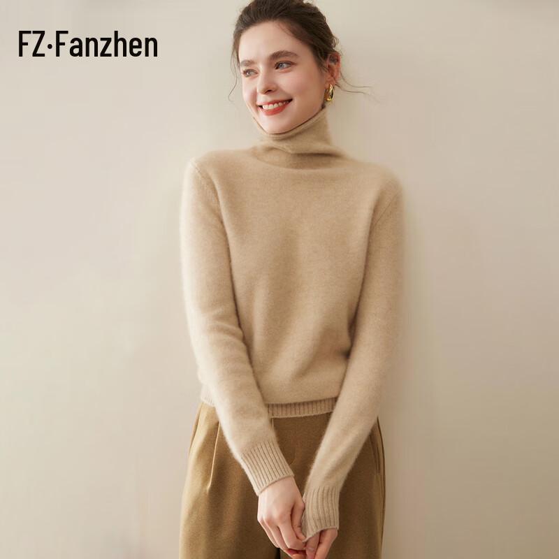 Женский свитер с высоким воротником Fanzhen из 100% кашемира L