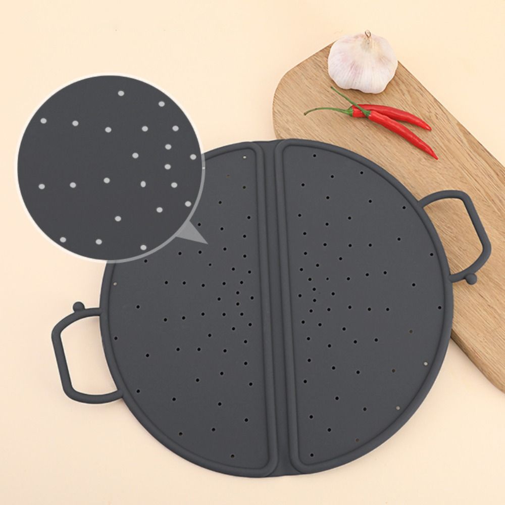 Silicone Steaming Rack Heat Resistant Drain Rack Multifunctional Foldable Steamer Basket  Wok