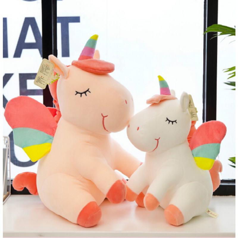 25CM Neue Weiche Nette Regenbogen Stil Einhorn Spielzeug Plüsch Spielzeug Tiere Pferd Kinder Spielzeug Baby Puppen