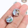 Neue Mode, Schildpatt-Steckohrringe, Acetat-Acryl-Steckohrringe für Damen, Runde Kreisstecker, Boho, Ohrring-Komponenten, 15mm