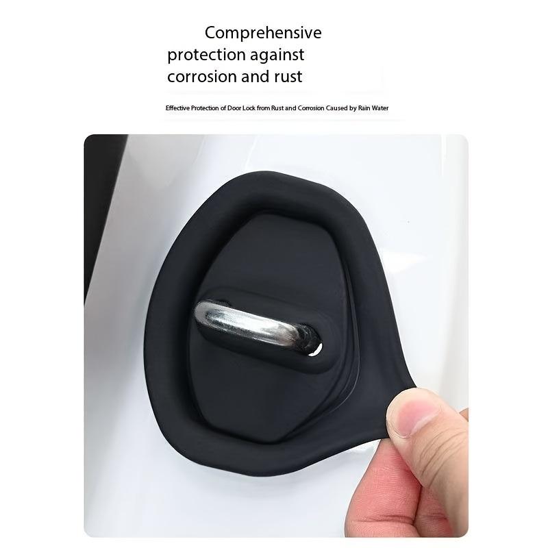 1set Door Handle Cover Silicone Car Door Mute Damping Cushion Door Lock Buckle Anti-collision Cover Car Door Lock Latches Cover