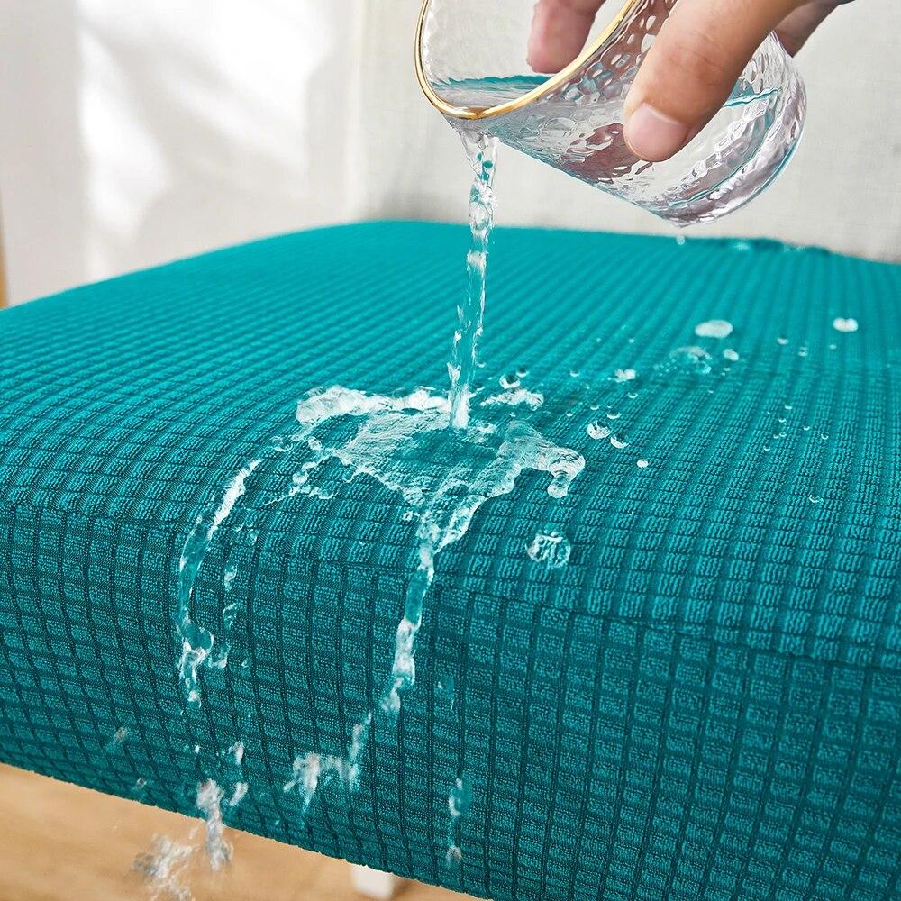 Waterproof Dining Chair Cover Easy Fitted Stretch Jacquard Bar Stools Seat Cover Furniture Protector Ceremony Banquet Holidays