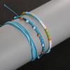 Bohemian Waterproof Wax Rope Hand-Woven Colored Rice Bead Creative Bracelet 3-Piece Set Combination