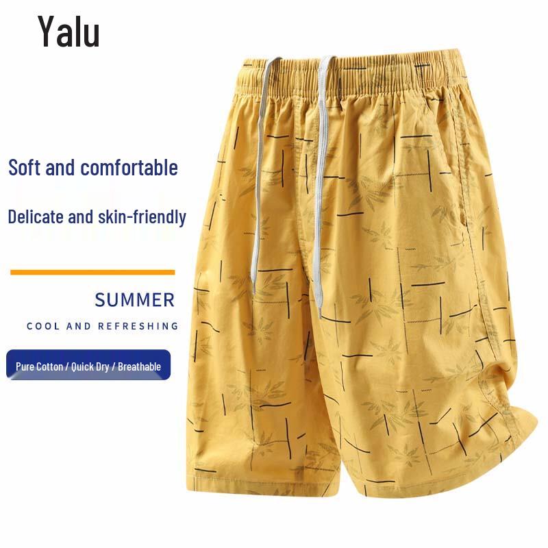 Men s Printed Loose Fit Cotton Cargo Shorts XL