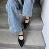 [Ushilai] French pointed temperament Mary Jane shoes women's 2025 spring new fashion shallow mouth versatile single shoes