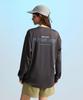 Leijibi [Set] Dry-Cooling Oversized Long-Sleeve Rash Guard + Swimsuit Shorts Set M Dark Gray