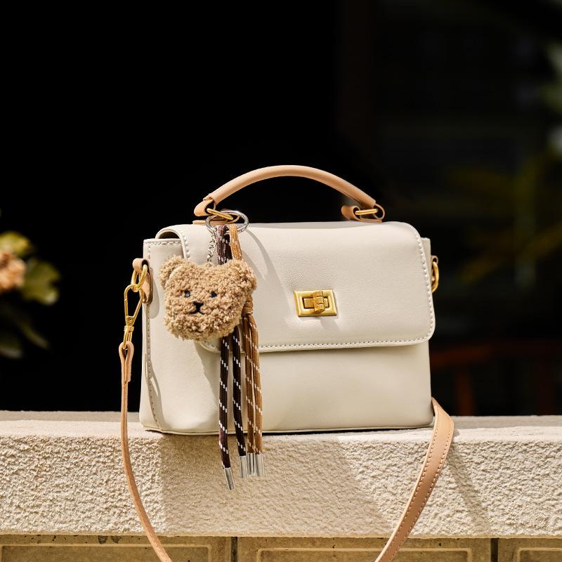 2025 New Niche Soft Leather Texture Women's Handheld Small Square Bag High-end Versatile Large Capacity Shoulder Crossbody Bag