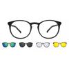 Clip On Oval Black SmartbUy collectiOn cOnnelly With Clip On FoUr Set U 0220 M02 fashiOn Unisex Eyeglasses