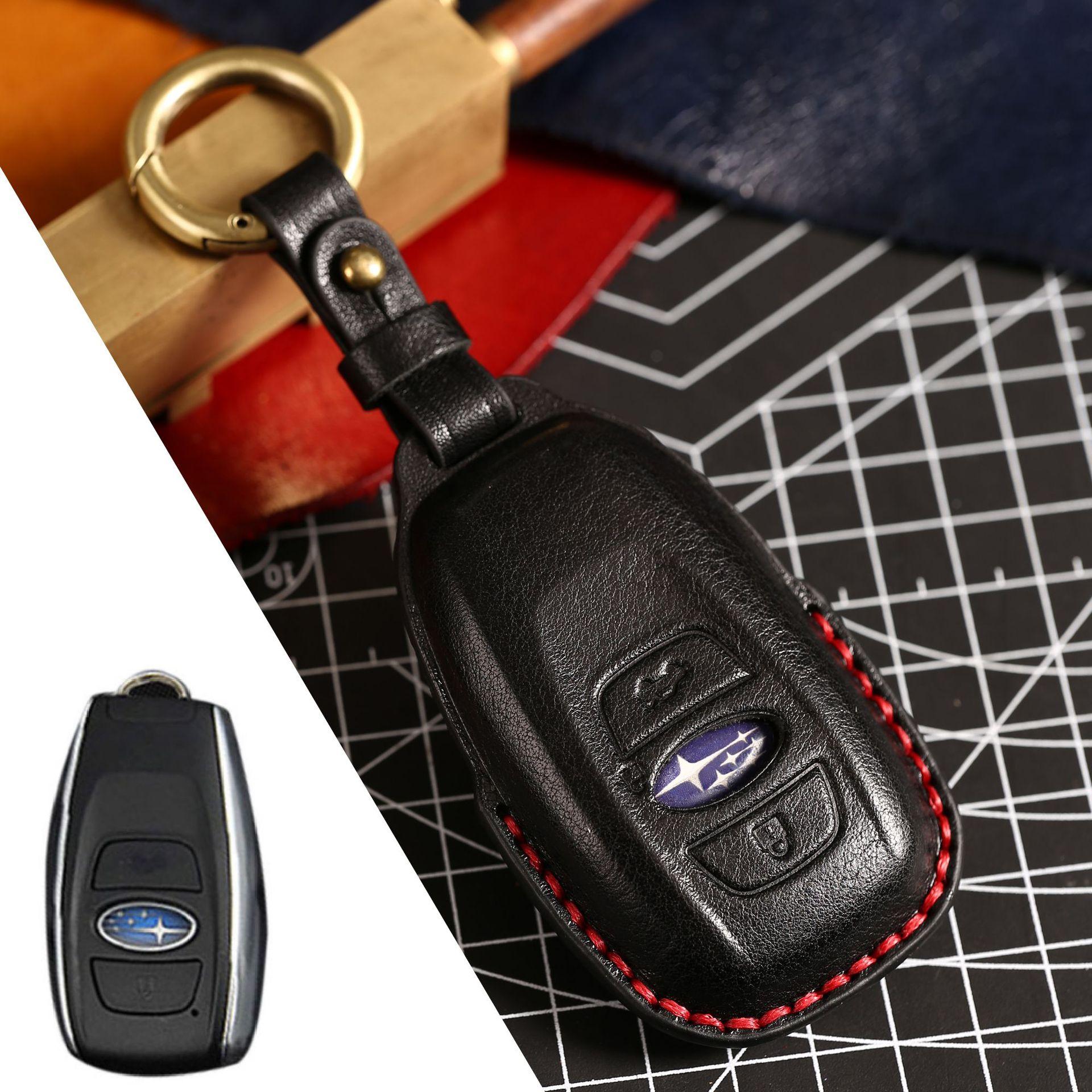

Subaru key case Forester Aohu XV Lion BRZ buckle case, high-end car key bag, genuine leather men чёрный