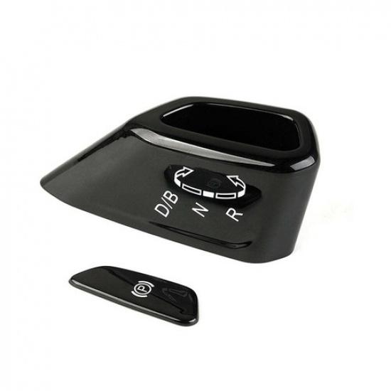 2Pcs Car Gear Knob Decorative Panel Frame and P Button Cover Trim Decor for VW