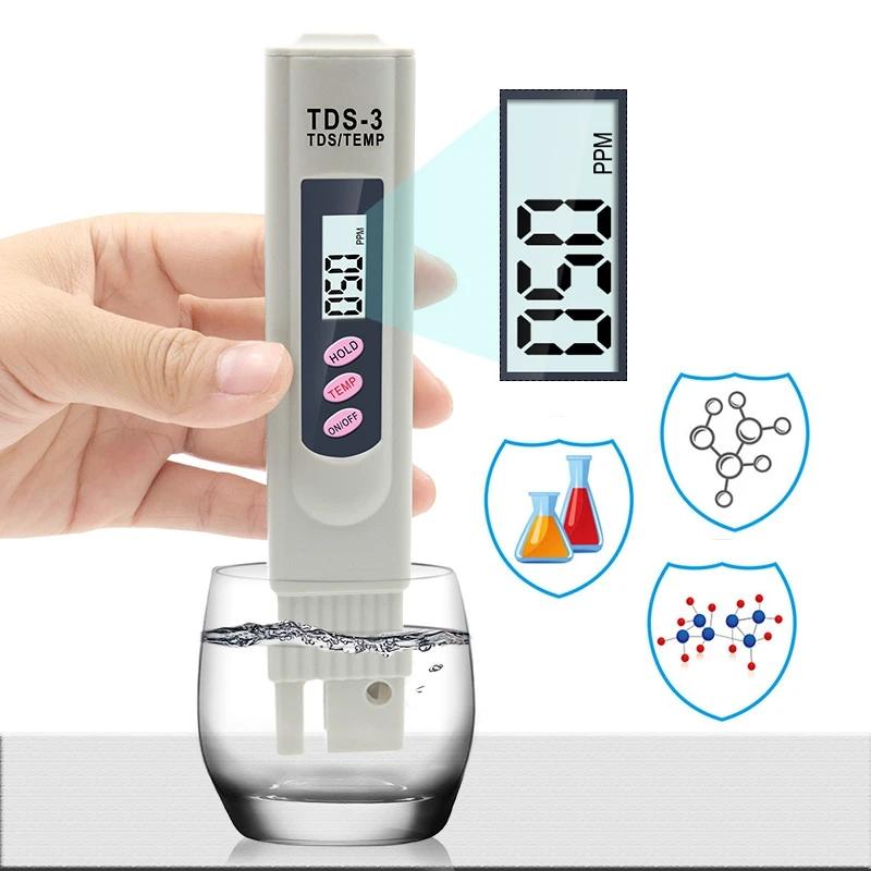 1/3 Pcs Portable LCD Digital TDS Water Quality Tester Water Testing Pen Filter Meter Measuring Tools Accessory for Aquarium Pool