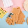 Kids' Fleece-Lined Dinosaur Gloves, Ages 4-8, Thick & Warm with Imitation Rabbit Fur
