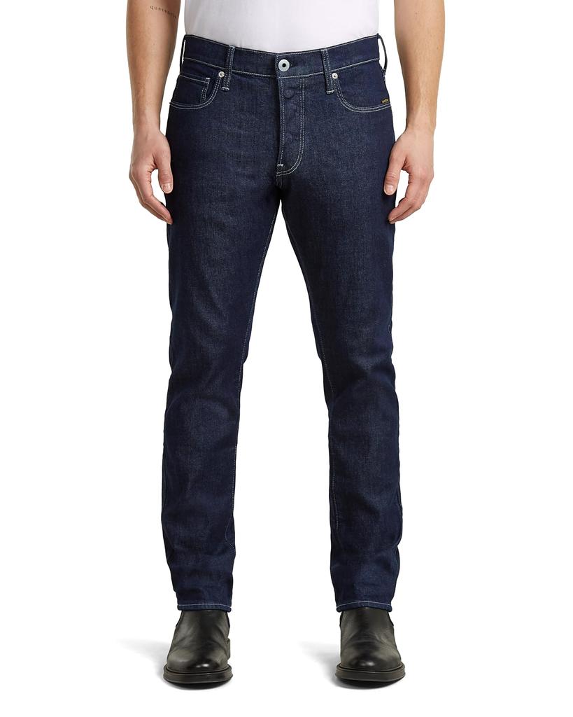 G-Star Jeans Men Denim Pants Straight Fit Navy 3301 Regular Tapered 51003-E611-082-W29/L30