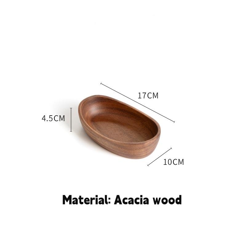 Walnut Wood Boat Shaped Bowl Premium Dry Fruit Plate Sushi Plate Nut Box Tea Refreshment Tray Fruit Plate Wooden Salad Bowl