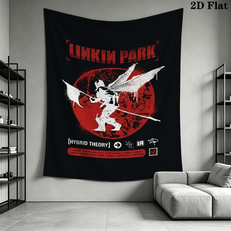 Linkin Park Wall Tapestry Aesthetic Wall Hanging Printed Fabric Blanket Decorative Tapestries for Bedroom Living Room Home Decor