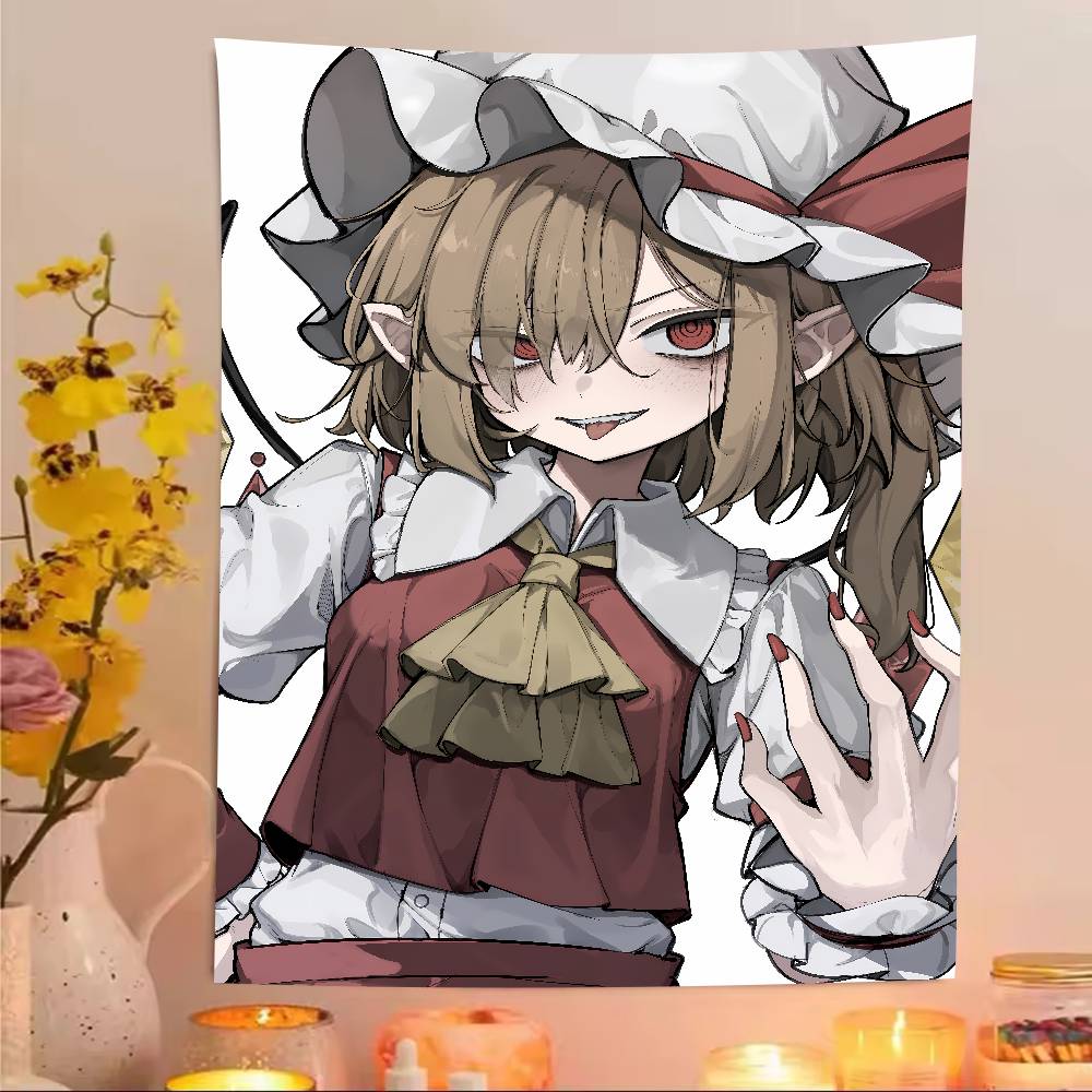 XXL Fashion Hot Popular Touhou Project Tapestry Anime Surrounding Bedroom Study Home TapestryRoom Dormitory Game Room Decoration