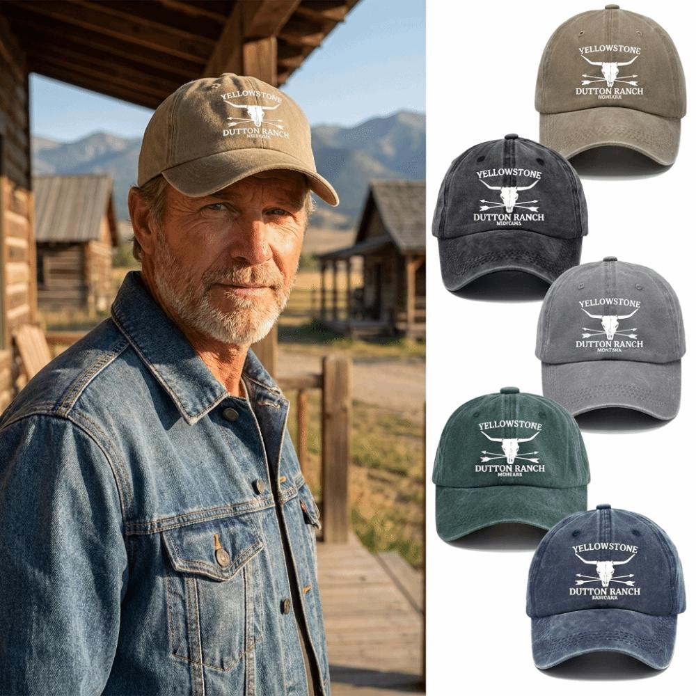 Adjustable Western Cowboy Baseball Hats Washed Cotton Sun Hat Fashion Dad Hat  for Men Women