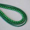 New Chinese ethnic style ice transparent green agate chalcedony real stone beads simple temperament personalized short necklace collarbone chain