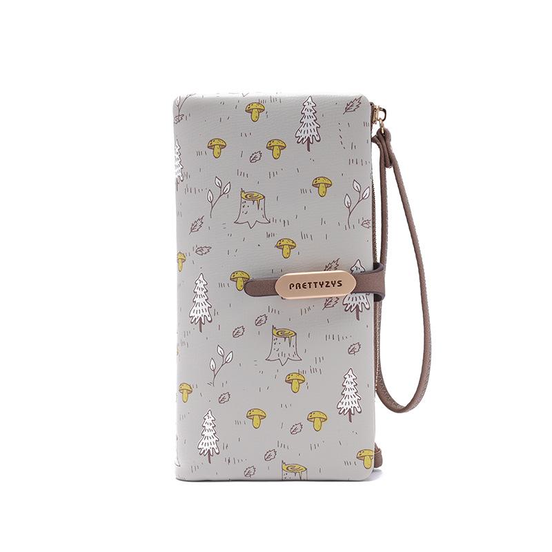 

Женская сумка-кошелек с несколькими отделениями для карточек серый