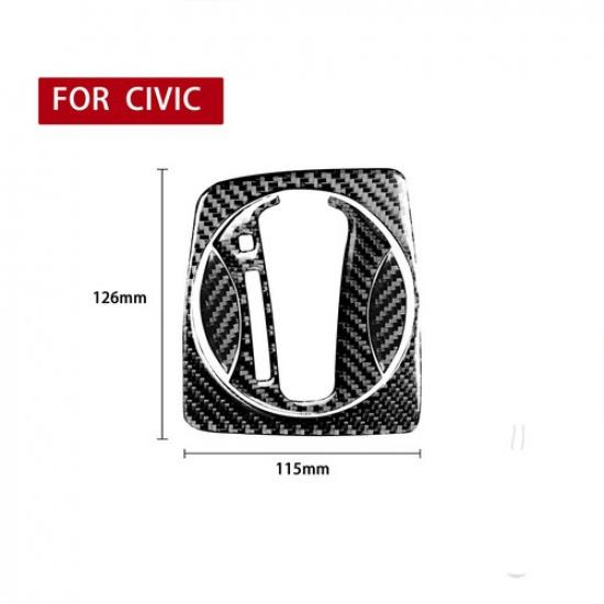 Auto Carbon Fiber Auto Gear Shift Panel Cover Trim For Honda Civic 8th 2006-2011