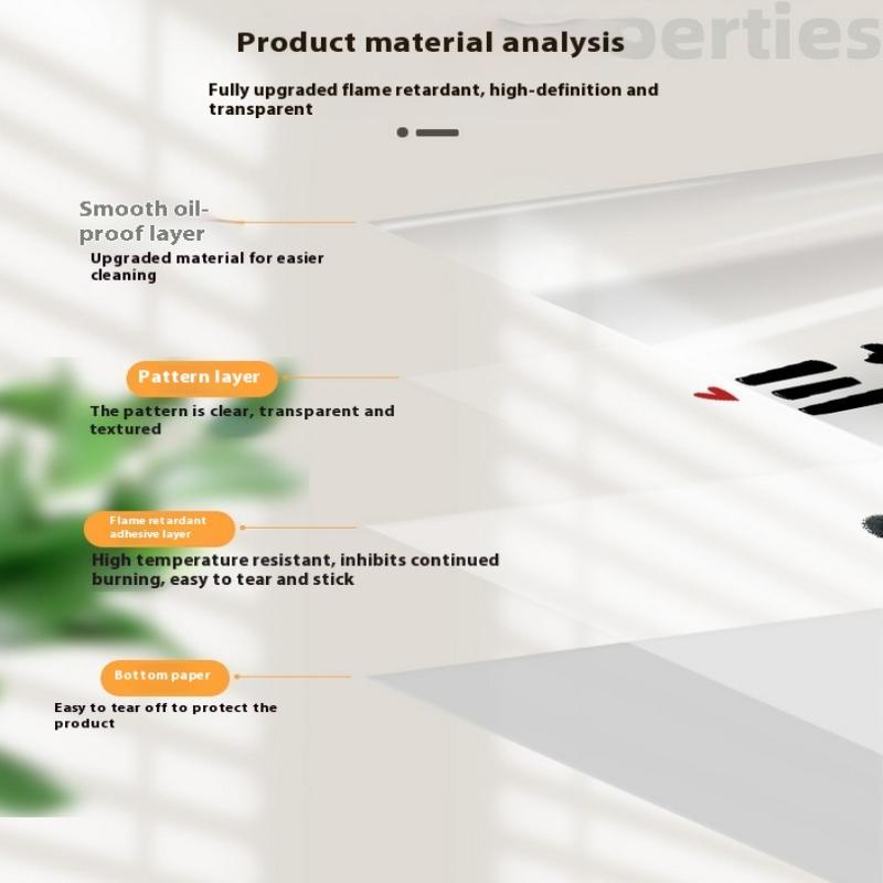 Küche Selbstklebende Ölbeständige Wandaufkleber Niedlicher Panda-Druck Öl Rauch Beständig Fliesenaufkleber Beweis Wasserdichte Tapete